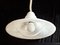 German Height-Adjustable Ceiling Lamp in White Polyester with a Cream-Colored Cable and Canopy from Cristallux, 1970s 3