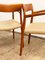 Mid-Century Danish Model 57 Chairs in Teak by Niels O. Møller for JL Mollers Møbelfabrik, 1950, Set of 2, Image 8