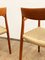 Mid-Century Danish Model 57 Chairs in Teak by Niels O. Møller for JL Mollers Møbelfabrik, 1950, Set of 2 6