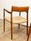 Mid-Century Danish Model 57 Chairs in Teak by Niels O. Møller for JL Mollers Møbelfabrik, 1950, Set of 2 14