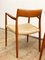 Mid-Century Danish Model 57 Chairs in Teak by Niels O. Møller for JL Mollers Møbelfabrik, 1950, Set of 2, Image 14