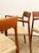 Mid-Century Danish Model 57 Chairs in Teak by Niels O. Møller for JL Mollers Møbelfabrik, 1950, Set of 4 12