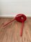 Red Metal and Wool Eskilstuna Three Pod Stool from Ikea, 1990s 12