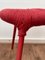 Red Metal and Wool Eskilstuna Three Pod Stool from Ikea, 1990s 13