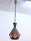 Lámpara colgante estilo brutalista de cerámica en naranja y marrón, años 70, Imagen 1