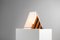 Italian Acrylic Glass and Wood Pyramid Table Lamp in the Style of Tobia Scarpa, 1980s 3