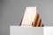 Italian Acrylic Glass and Wood Pyramid Table Lamp in the Style of Tobia Scarpa, 1980s 8