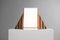 Lampada da tavolo a forma di piramide in vetro acrilico e legno, Italia, anni '80, Immagine 4
