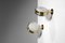 Italian Sconces in Frosted Glass and Brass by Sergio Mazza for Artemide, Set of 2 17