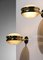 Italian Sconces in Frosted Glass and Brass by Sergio Mazza for Artemide, Set of 2 7