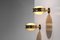 Italian Sconces in Frosted Glass and Brass by Sergio Mazza for Artemide, Set of 2 8