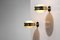 Italian Sconces in Frosted Glass and Brass by Sergio Mazza for Artemide, Set of 2, Image 10