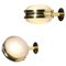 Italian Sconces in Frosted Glass and Brass by Sergio Mazza for Artemide, Set of 2 16