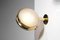 Italian Sconces in Frosted Glass and Brass by Sergio Mazza for Artemide, Set of 2 4