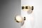 Italian Sconces in Frosted Glass and Brass by Sergio Mazza for Artemide, Set of 2, Image 3