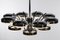 Italian Chandelier in Chrome Plated Metal with Glass Tiles by Gaetano Sciolari, 1970s 16