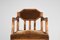 French Art Deco Oak Armchair in Brown Velvet, Image 2