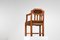 Französischer Art Deco Eichenholz Armlehnstuhl in Braunem Samt 12