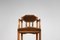 French Art Deco Oak Armchair in Brown Velvet, Image 10