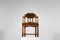 Französischer Art Deco Eichenholz Armlehnstuhl in Braunem Samt 9
