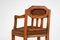 French Art Deco Oak Armchair in Brown Velvet 13