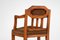 French Art Deco Oak Armchair in Brown Velvet, Image 13