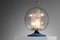 Lámpara de mesa con globo de vidrio iridiscente de Angelo Brotto, años 70, Imagen 7