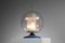 Lámpara de mesa con globo de vidrio iridiscente de Angelo Brotto, años 70, Imagen 8