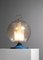 Lampada da tavolo con sfera in vetro iridescente di Angelo Brotto, anni '70, Immagine 4
