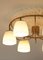 German Ceiling Lamp with 6 Opaline Glass Globes & Brass Frame, 1960s 6