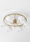 German Ceiling Lamp with 6 Opaline Glass Globes & Brass Frame, 1960s, Image 7