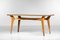 Italian Dining Table in Solid Beech with Engraved Glass in the style of Gio Ponti, 1960s 9