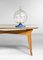 Italian Dining Table in Solid Beech with Engraved Glass in the style of Gio Ponti, 1960s 18