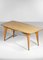 Italian Dining Table in Solid Beech with Engraved Glass in the style of Gio Ponti, 1960s 4