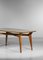 Italian Dining Table in Solid Beech with Engraved Glass in the style of Gio Ponti, 1960s 2