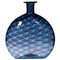 Italian Blue & Red Murano Glass Vase in the Style of Gio Ponti, 1960s 1