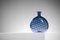 Italian Blue & Red Murano Glass Vase in the Style of Gio Ponti, 1960s 5