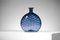 Italienische Vase aus Muranoglas in Blau & Rot im Stil von Gio Ponti, 1960er 10