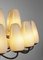 Large Italian Chandelier in Opaline and Brass in the Style of Stilnovo, 1960s 7