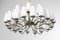 Large Italian Chandelier in Opaline and Brass in the Style of Stilnovo, 1960s, Image 10