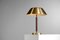 Lámpara sueca de latón y cuero de Falkenbergs Belysning, años 50, Imagen 10