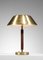Swedish Lamp in Brass and Leather from Falkenbergs Belysning, 1950s, Image 3