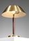 Swedish Lamp in Brass and Leather from Falkenbergs Belysning, 1950s 4