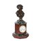 Antique Red & Green Marble Clock from Rodier à Paris, Image 1