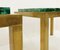 Mid-Century Modern Brass and Malachite Side Tables, Set of 2 5