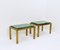 Mid-Century Modern Brass and Malachite Side Tables, Set of 2, Image 10