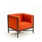 Sunset Orange Black Lacquered Loka Lounge Armchair Novum by Colé Italia 2