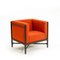 Sunset Orange Black Lacquered Loka Lounge Armchair Novum by Colé Italia, Image 2