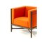 Sunset Orange Black Lacquered Loka Lounge Armchair Novum by Colé Italia 6