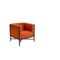 Sunset Orange Black Lacquered Loka Lounge Armchair Novum by Colé Italia 5